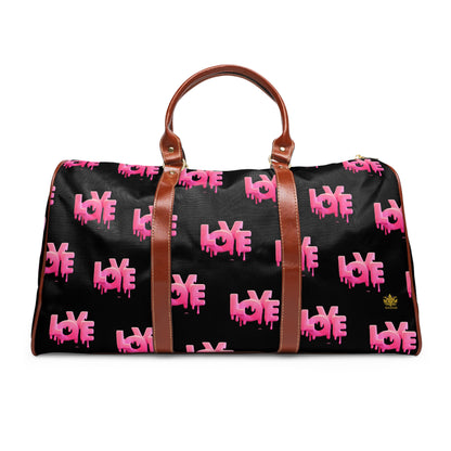 Kngdom &quot;DRIP&quot; (LOVE) - Vegan Leather Self-Expression Waterproof Travel Bag W/ Kngdom Logo