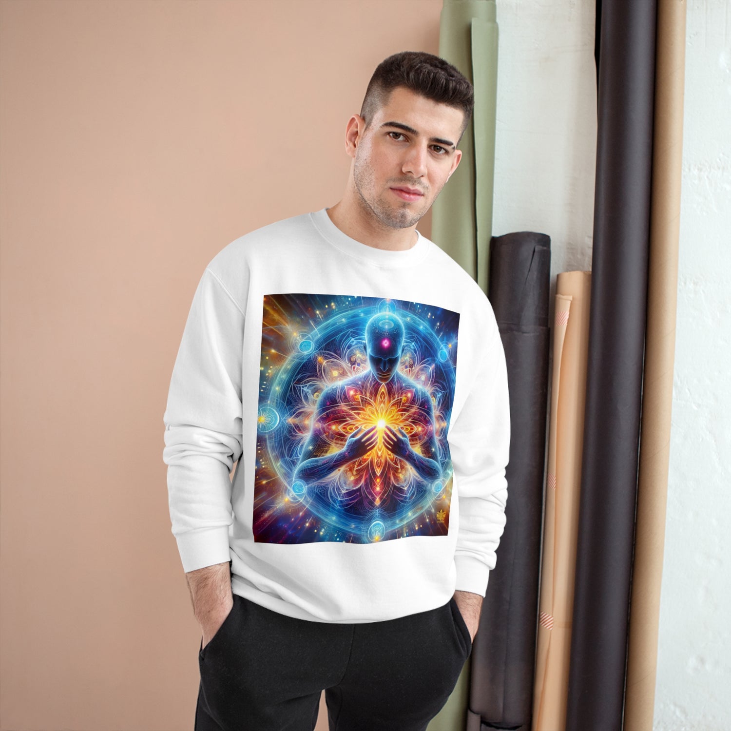 &quot;DIVINE ENERGY&quot;- Unisex Champion Sweatshirt W/ Kngdom Logo