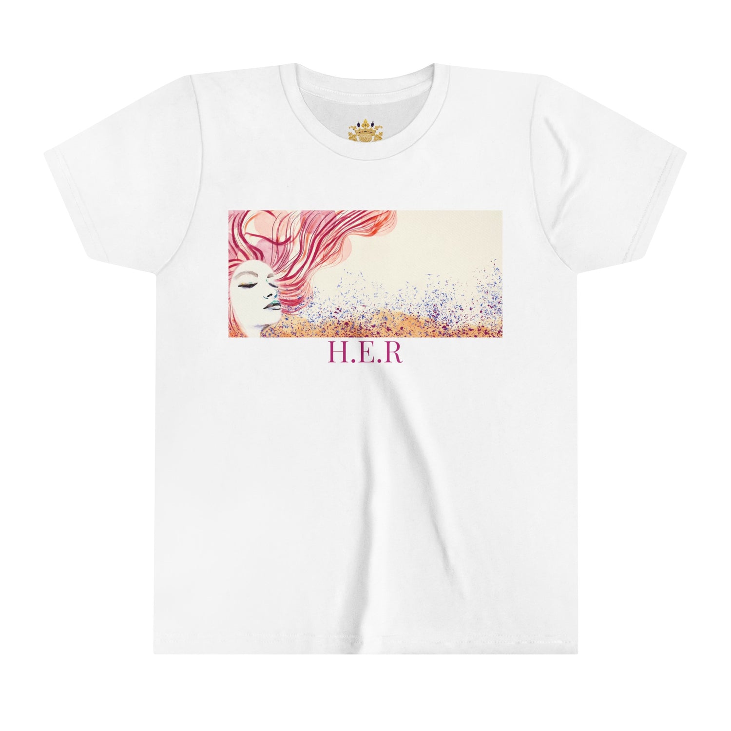 &quot;H.E.R&quot; (Heroism/Eagerness/Relevant)- Youth Short Sleeve Tee W/ Kngdom Logo