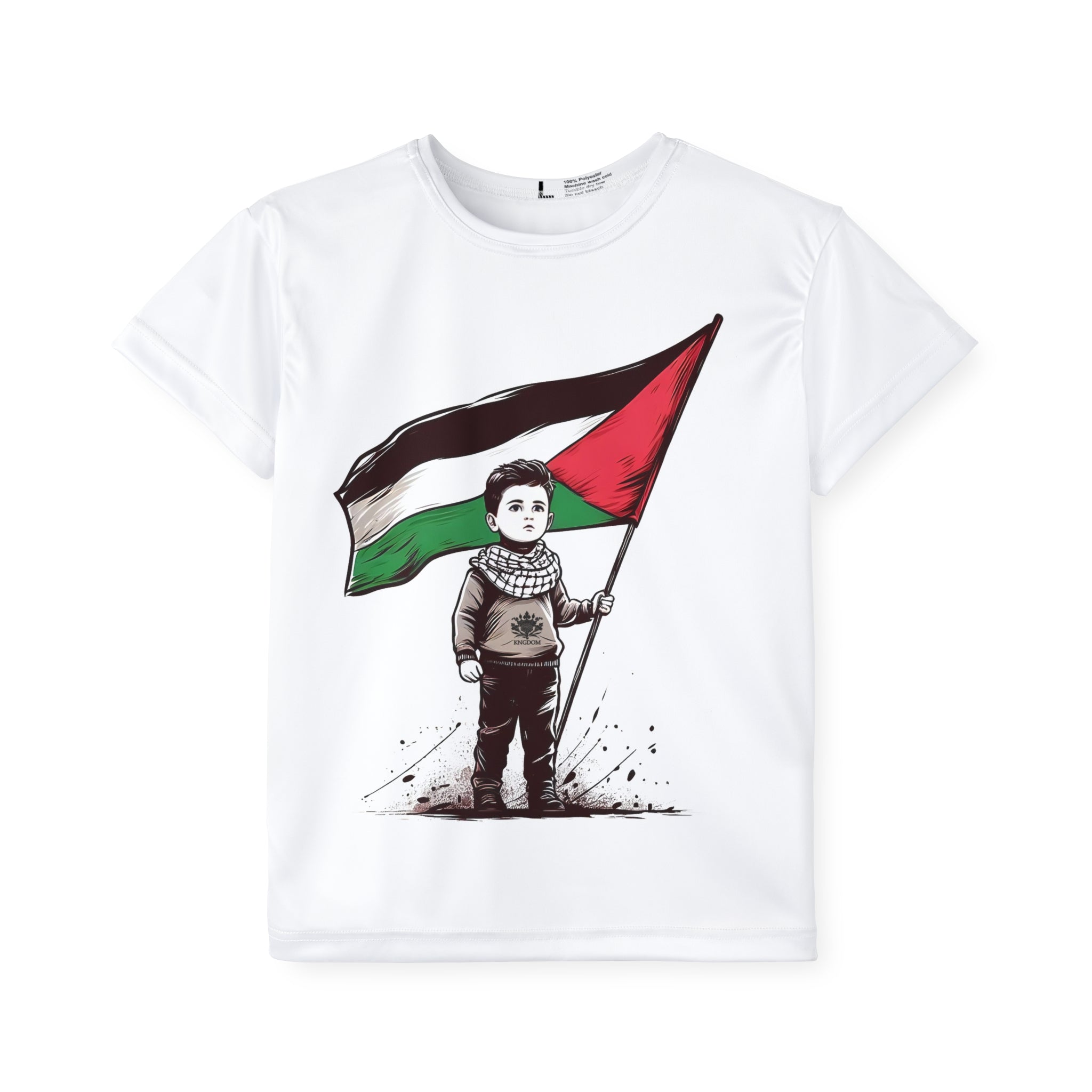 &quot;HABIBI/HABIBTI Of PALESTINE&quot;- Kids Sports Jersey W/ Blk Kngdom Logo