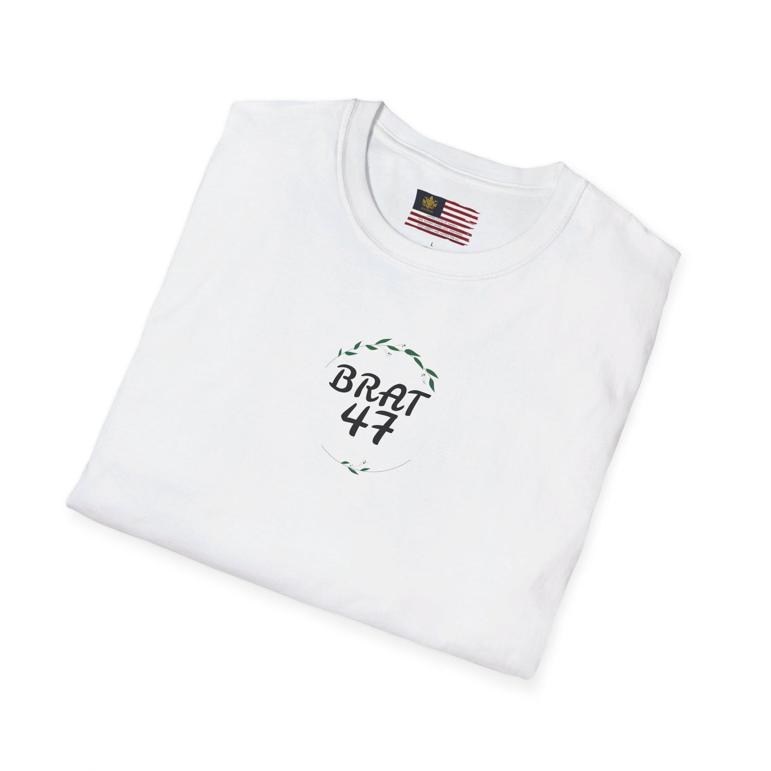 &quot;BRAT 47&quot;(QUOTE)- Unisex Softstyle T-Shirt W/ Kngdom Logo