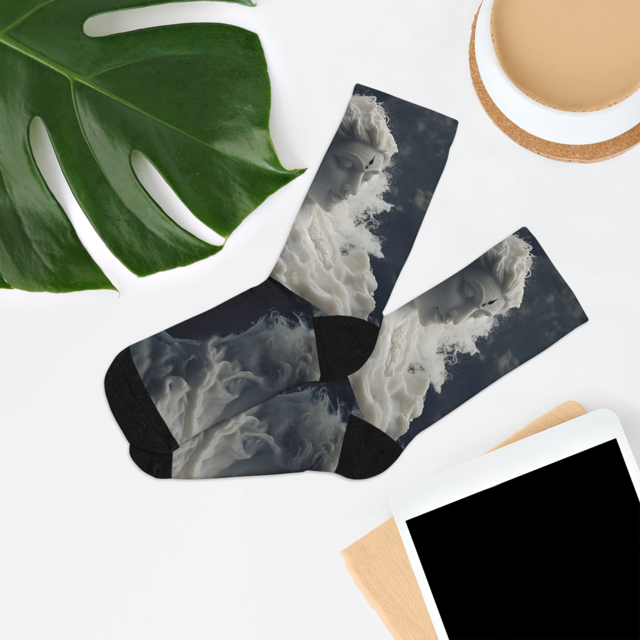 &quot;LORD SHIVA&quot;- Unisex Recycled Poly Meditation Socks W/ Blk Kngdom Logo