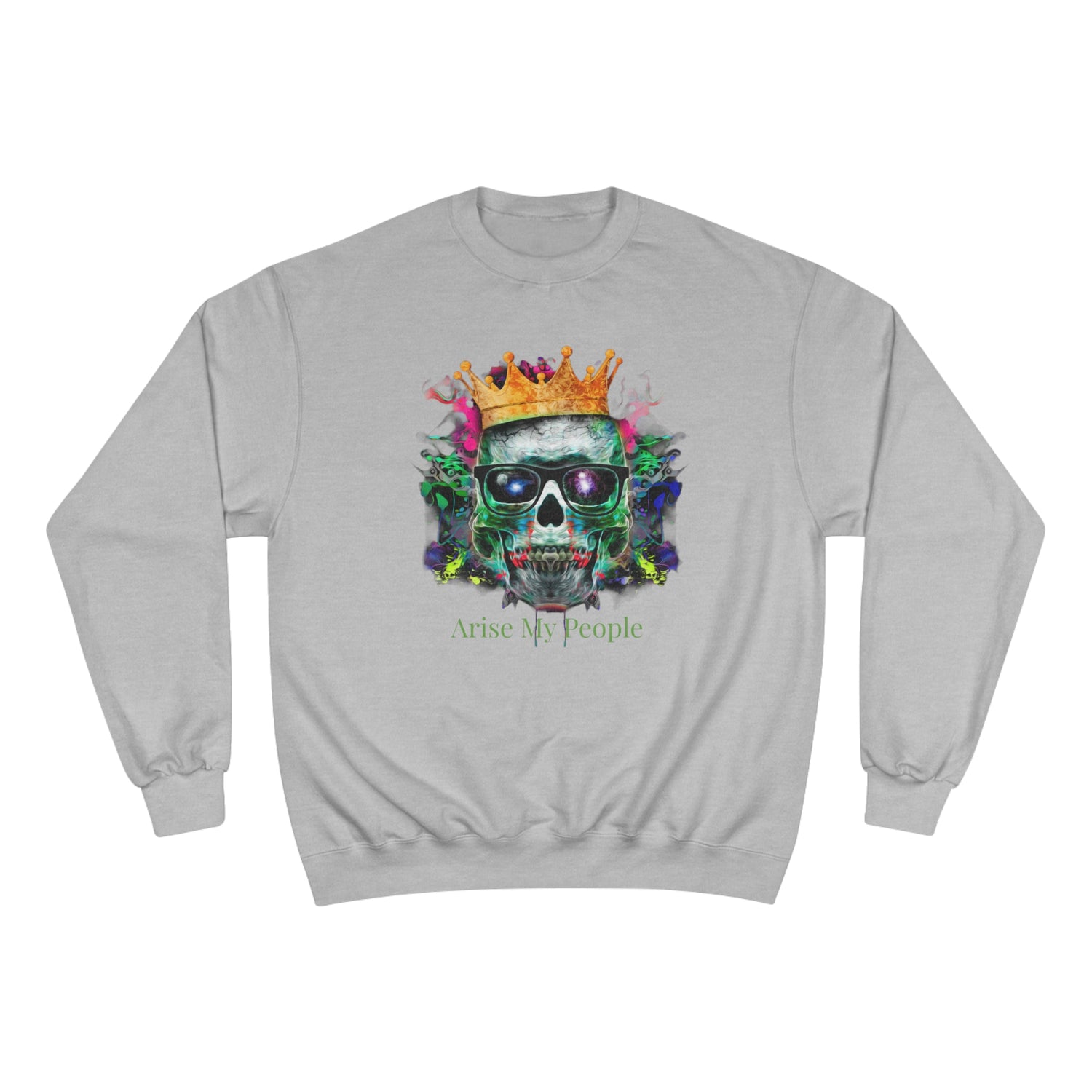 EZEKIEL 37 &quot;Arise My People&quot; Crown Skull - Unisex Champion Sweatshirt W/ Back Side Kngdom Logo