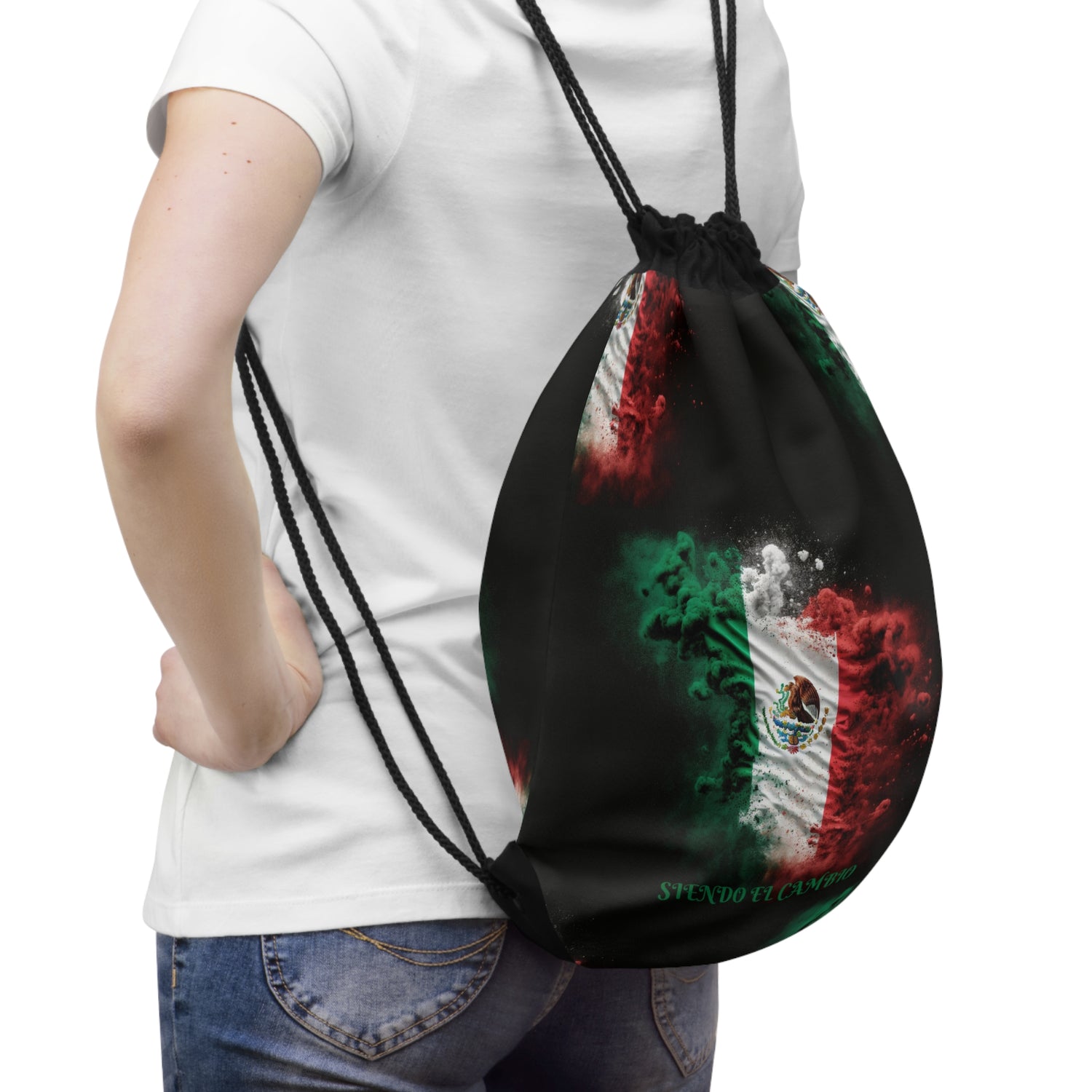 Being The Change &quot;Siendo el Cambio&quot;- Drawstring Bag W/ Blk Kngdom Logo