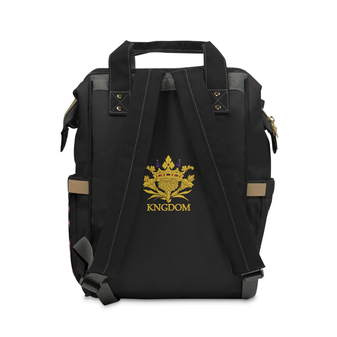 H.E.R (Heroism/Eagerness/Relevant) - Multifunctional Diaper Backpack W/ Kngdom Logo/H.E.R Letter Print Pockets