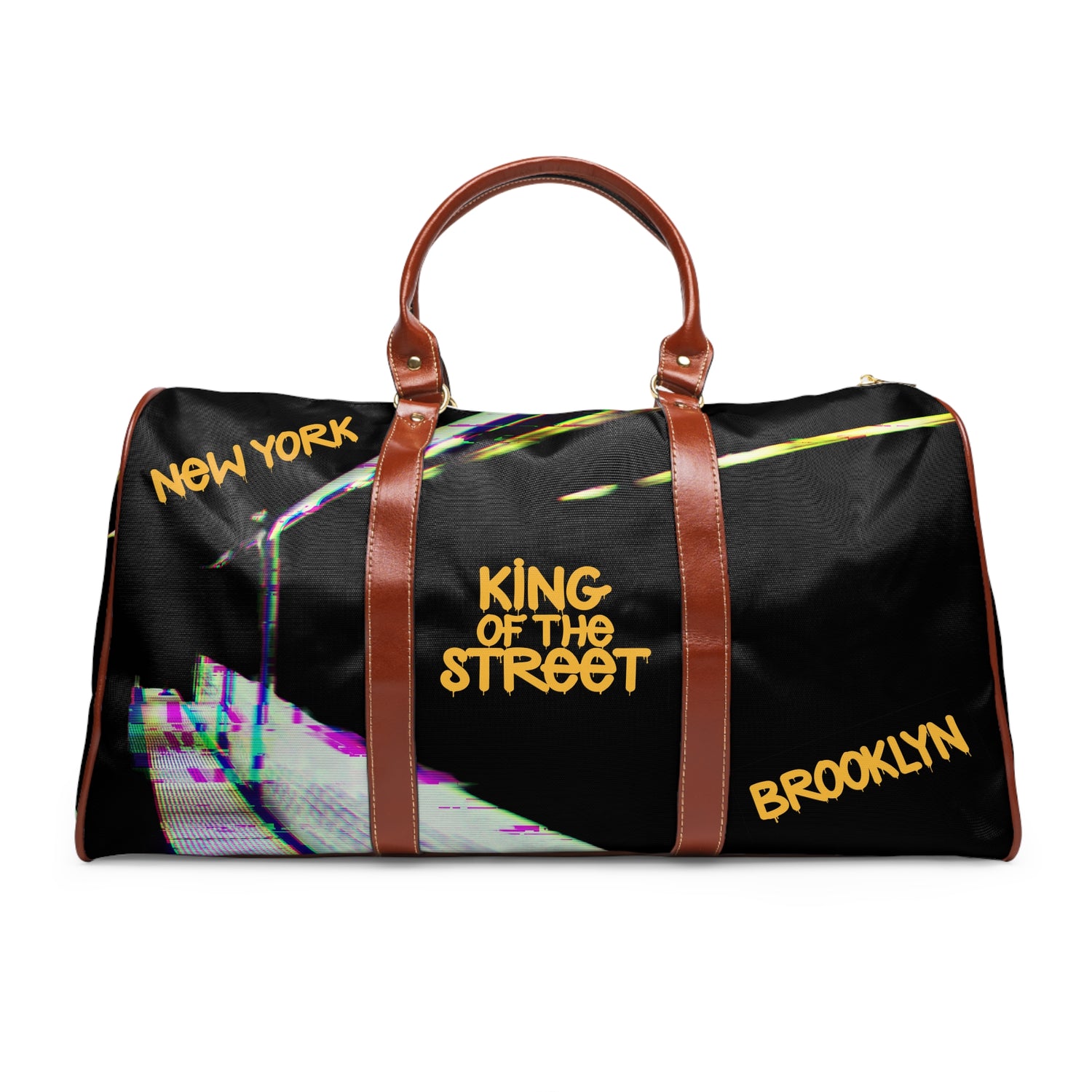 Kngdom &quot;DRIP&quot; (KING OF THE STREET) - Vegan Leather Self-Expression Waterproof Travel Bag W/ Kngdom Logo