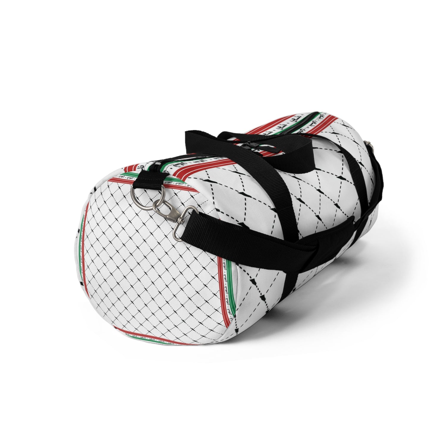 Keffiyeh World- &quot;PALESTINE IS GUCCI&quot;- Fitness Duffel Bag W/ Blk Kngdom Logo