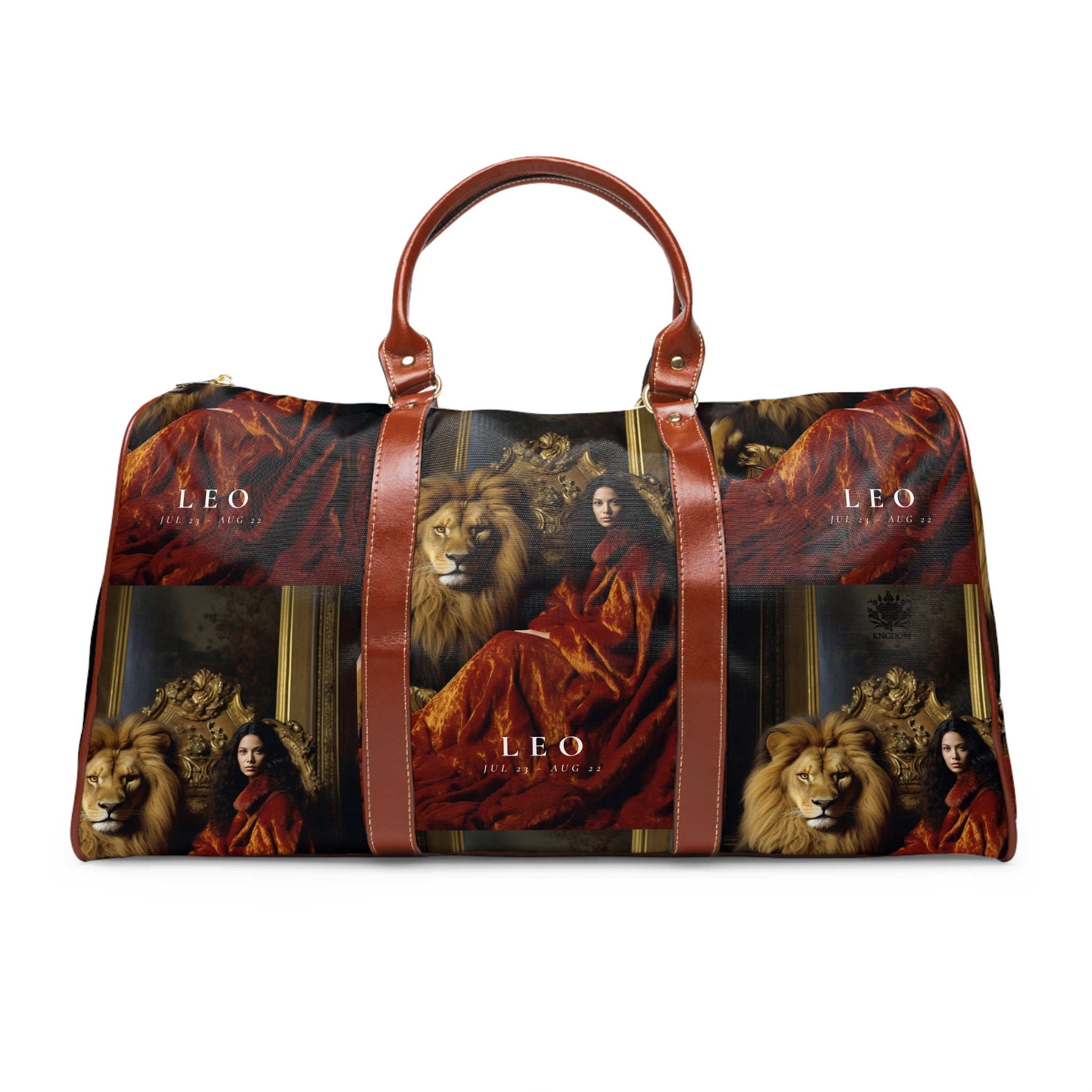 H.E.R &quot;LEO&quot;- Vegan Leather Self-Expression Waterproof Travel Bag W/ Blk Kngdom Logo