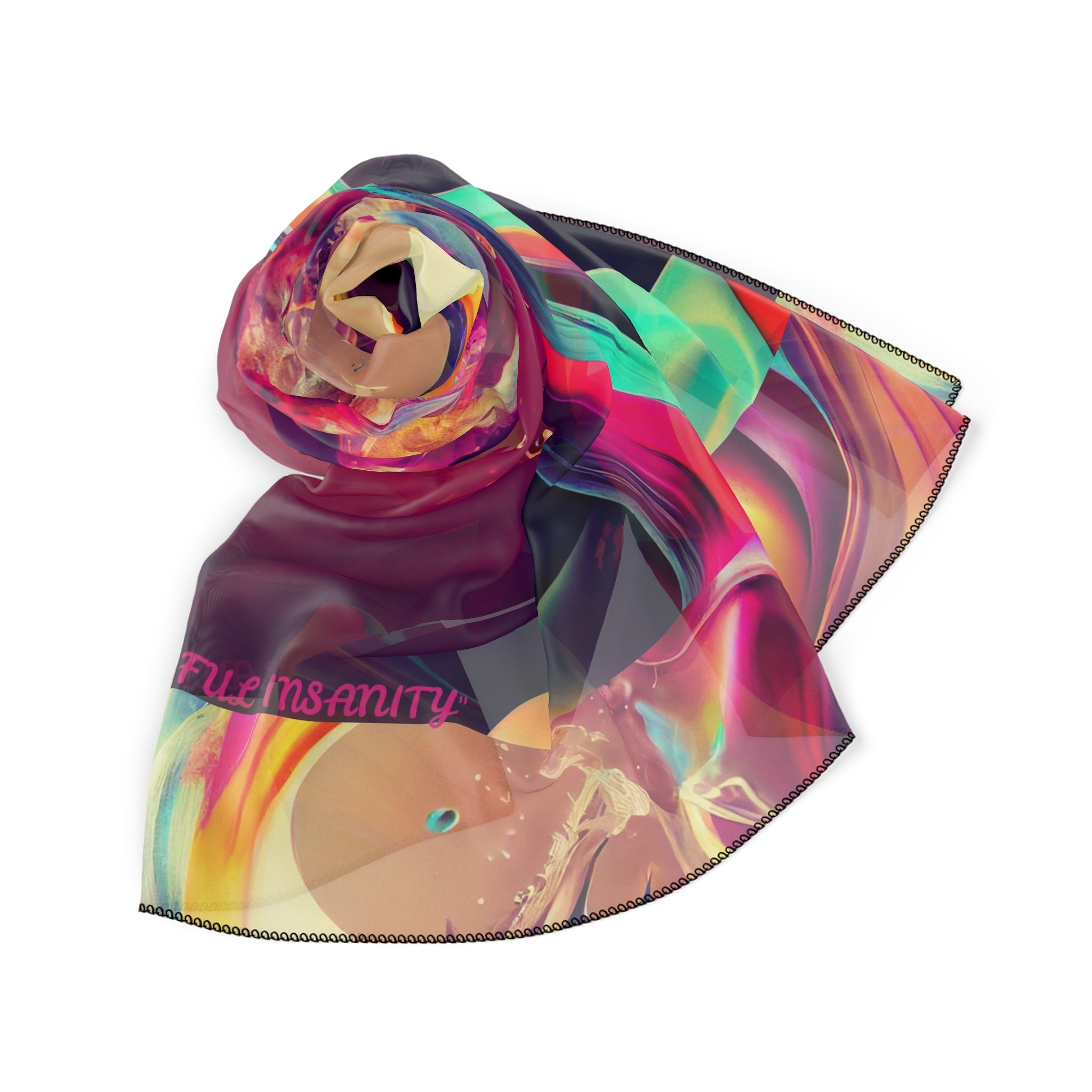 BEAUTIFUL &quot;INSANITY&quot;- Poly/Chiffon Scarf W/ Kngdom Logo