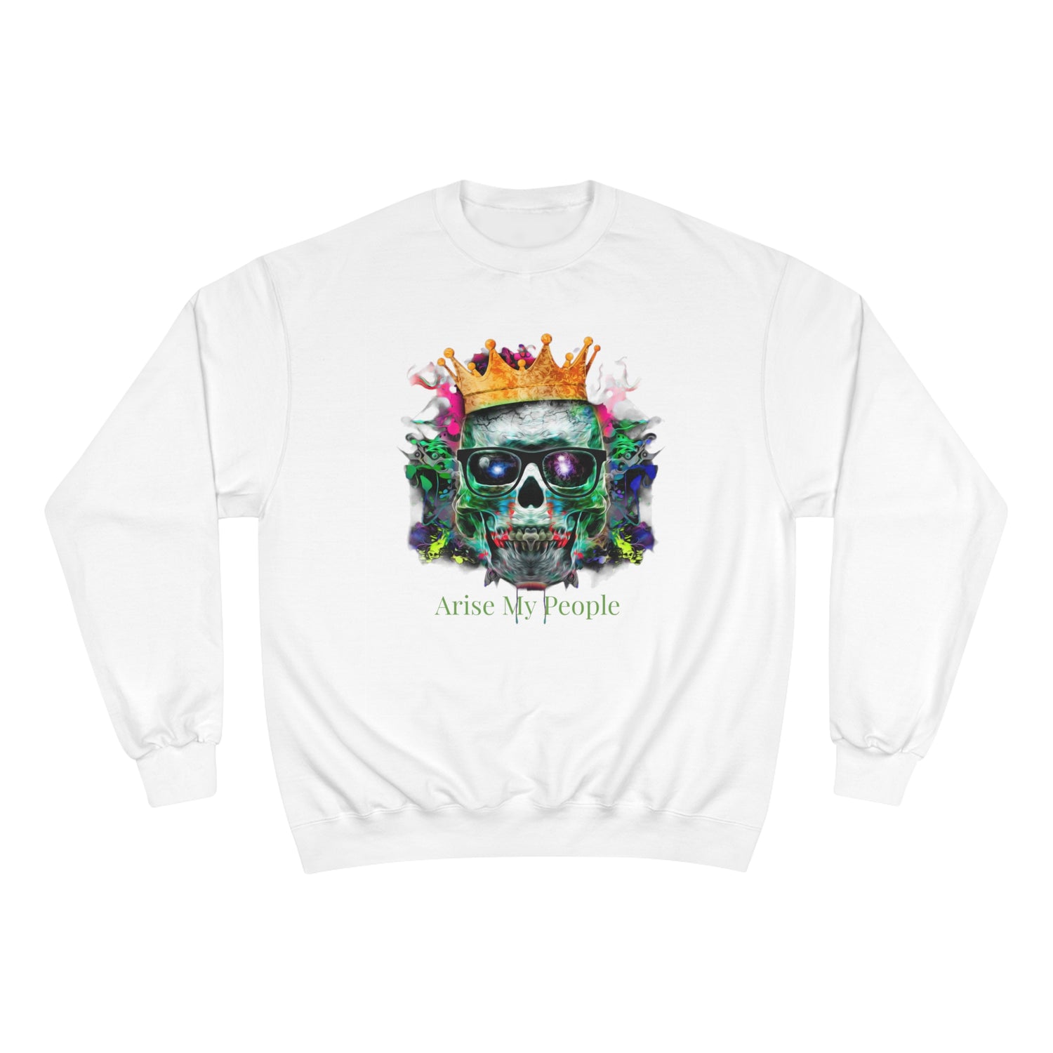 EZEKIEL 37 &quot;Arise My People&quot; Crown Skull - Unisex Champion Sweatshirt W/ Back Side Kngdom Logo