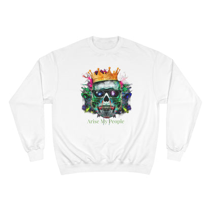 EZEKIEL 37 &quot;Arise My People&quot; Crown Skull - Unisex Champion Sweatshirt W/ Back Side Kngdom Logo