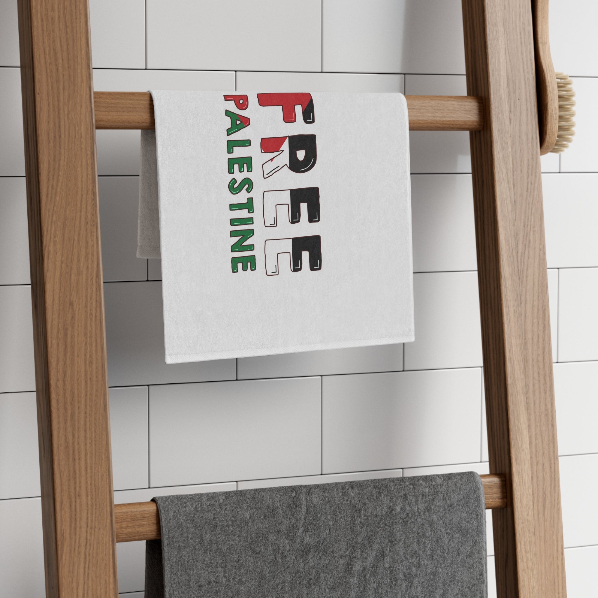 &quot;FREE PALESTINE&quot;- Rally Towel W/ Blk Kngdom Logo