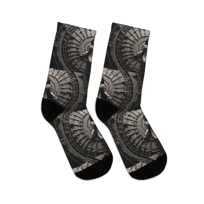 &quot;CHAKRA&quot;- Unisex Recycled Poly Meditation Socks W/ Blk Kngdom Logo