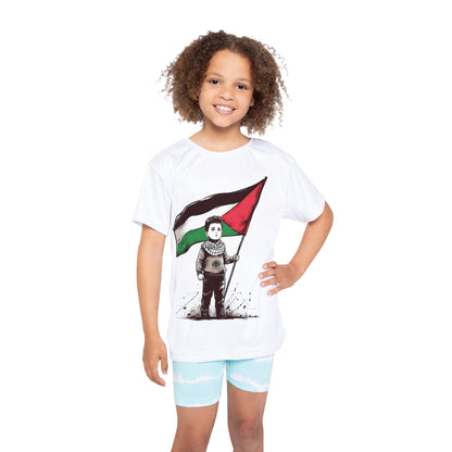 &quot;HABIBI/HABIBTI Of PALESTINE&quot;- Kids Sports Jersey W/ Blk Kngdom Logo