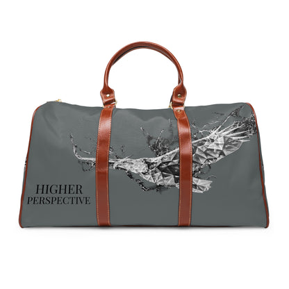 &quot;HIGHER PERSPECTIVE&quot;- Vegan Leather Self-Expression Waterproof Travel Bag W/ Blk Kngdom Logo