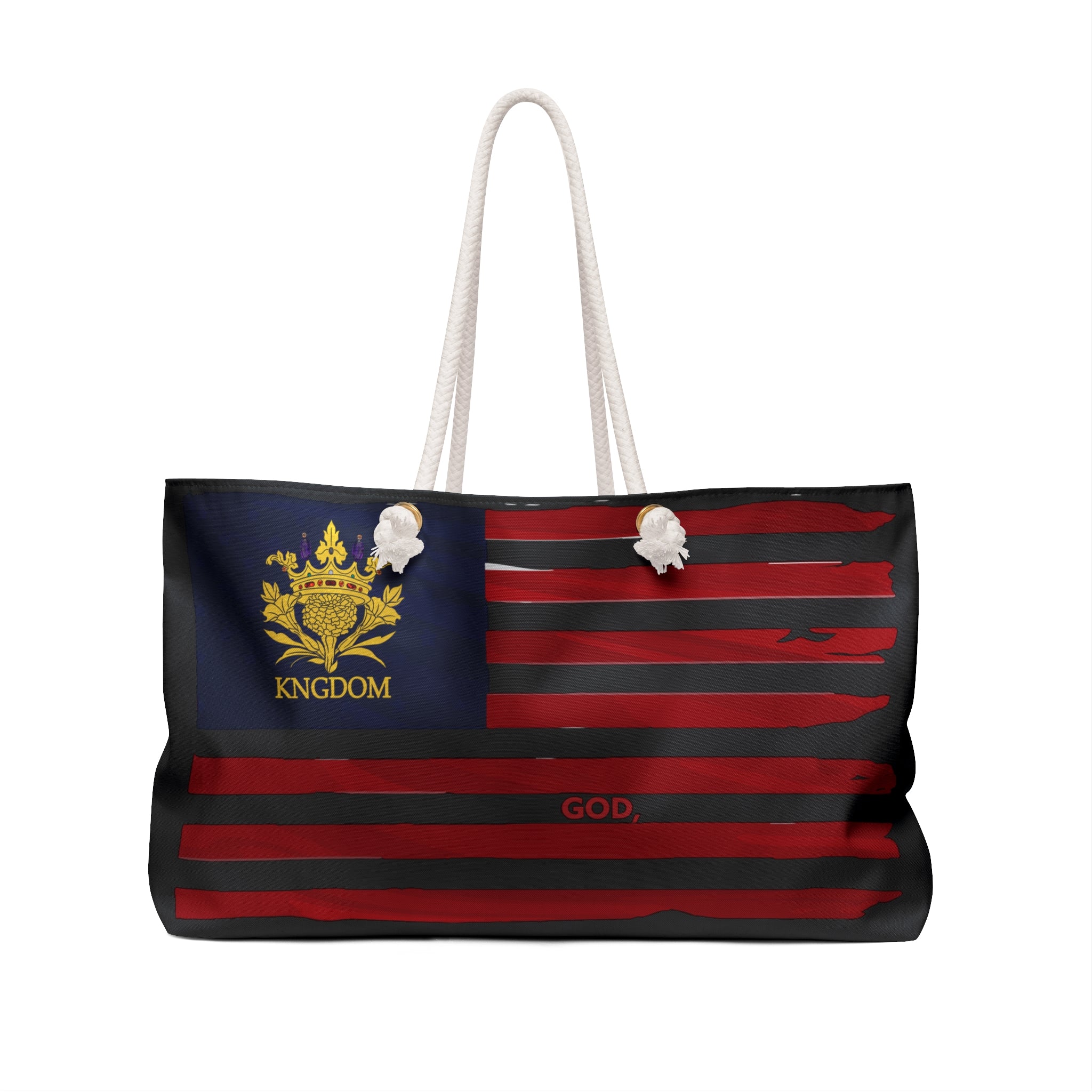 &quot;WE ARE AMERICA&quot; Weekender Bag- Patriotic &quot;GOD&quot; Safe Travels Special Edition (DoubleSide Logo)