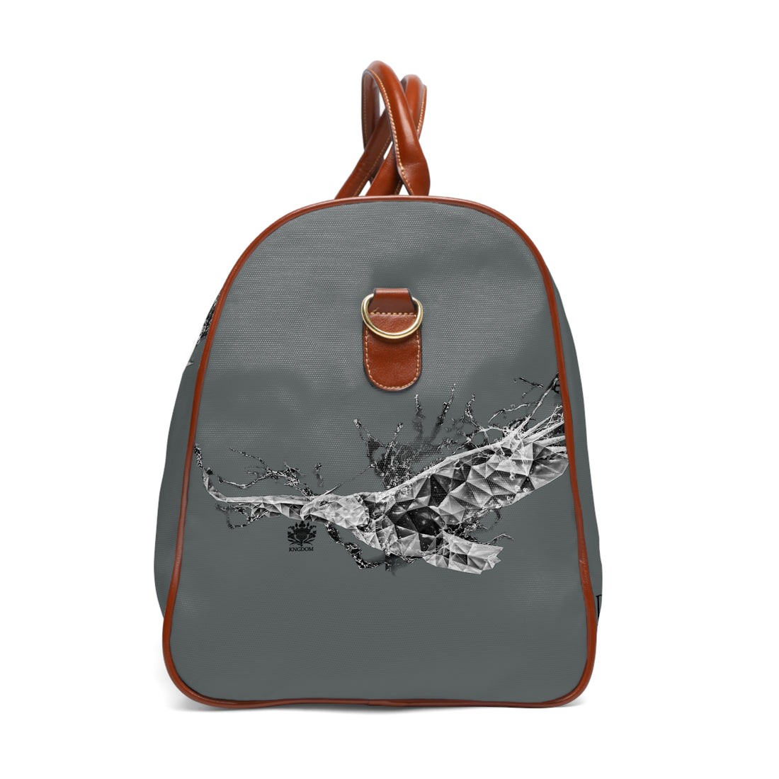 &quot;HIGHER PERSPECTIVE&quot;- Vegan Leather Self-Expression Waterproof Travel Bag W/ Blk Kngdom Logo