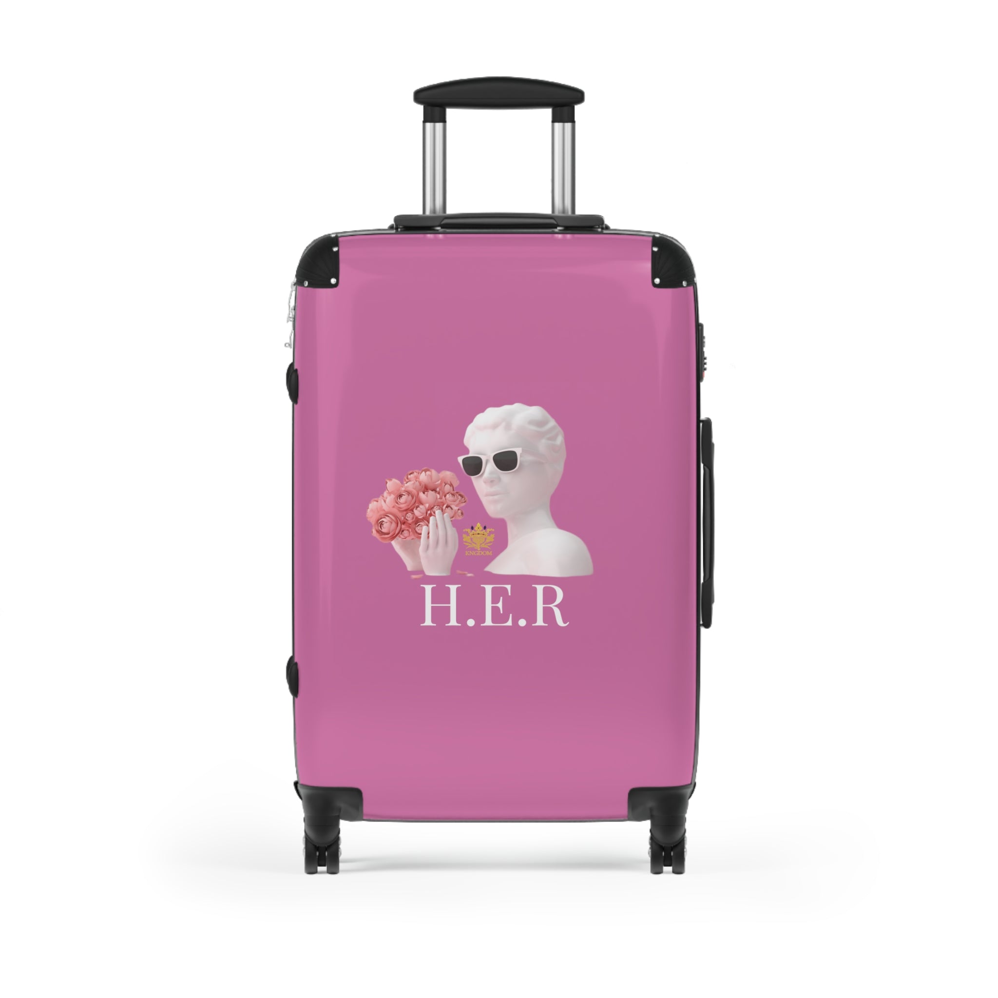 &quot;H.E.R&quot; (Heroism/Eagerness/Relevant)- Small/Med/Large Suitcases W/ Kngdom Logo