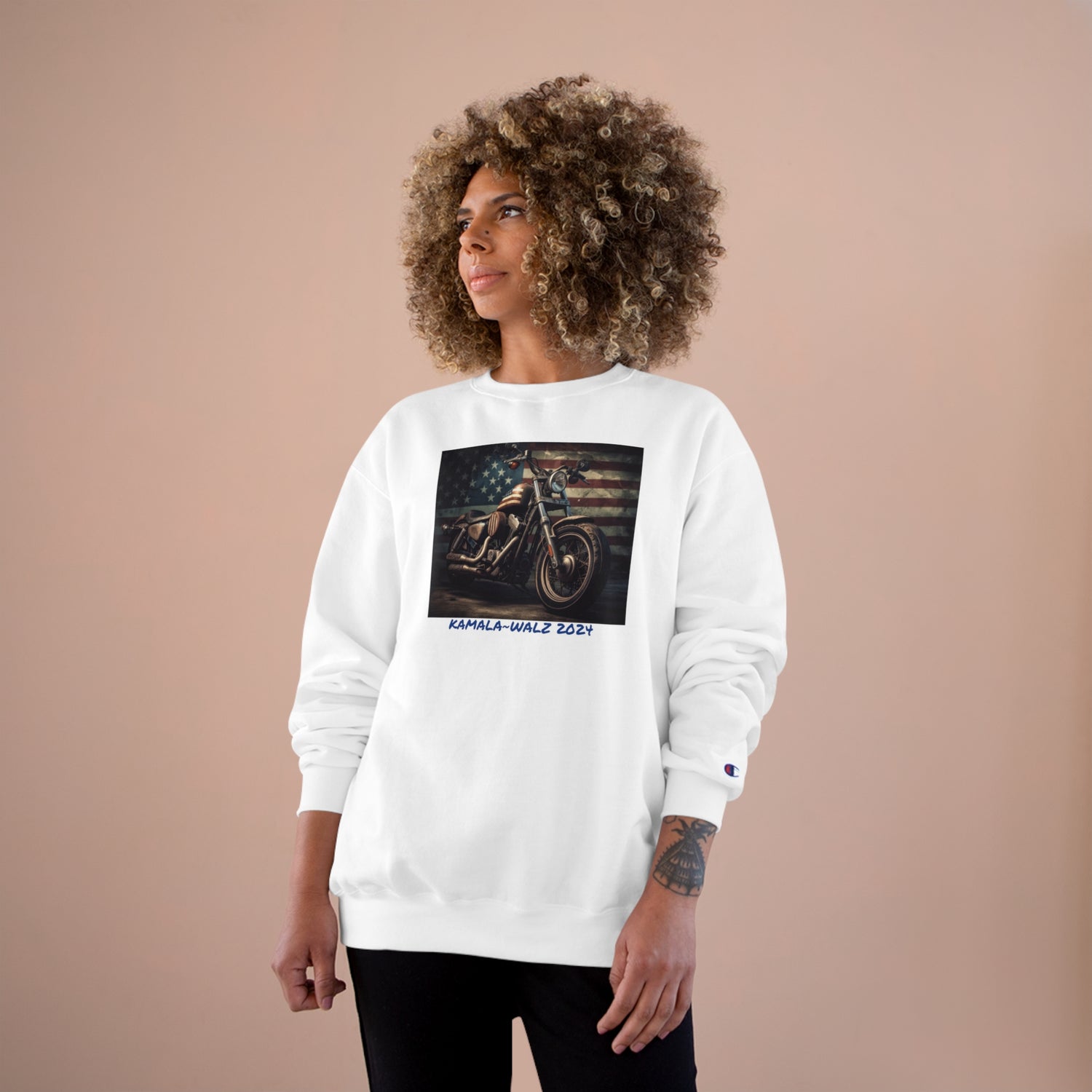 KAMALA~WALZ 2024&quot;(QUOTE)- Unisex Champion Sweatshirt W/ Kngdom Logo