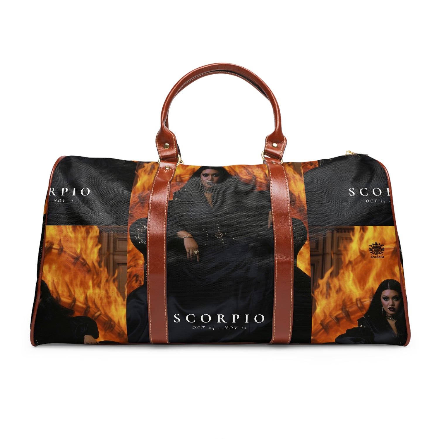 H.E.R &quot;SCORPIO&quot;- Vegan Leather Self-Expression Waterproof Travel Bag W/ Blk Kngdom Logo