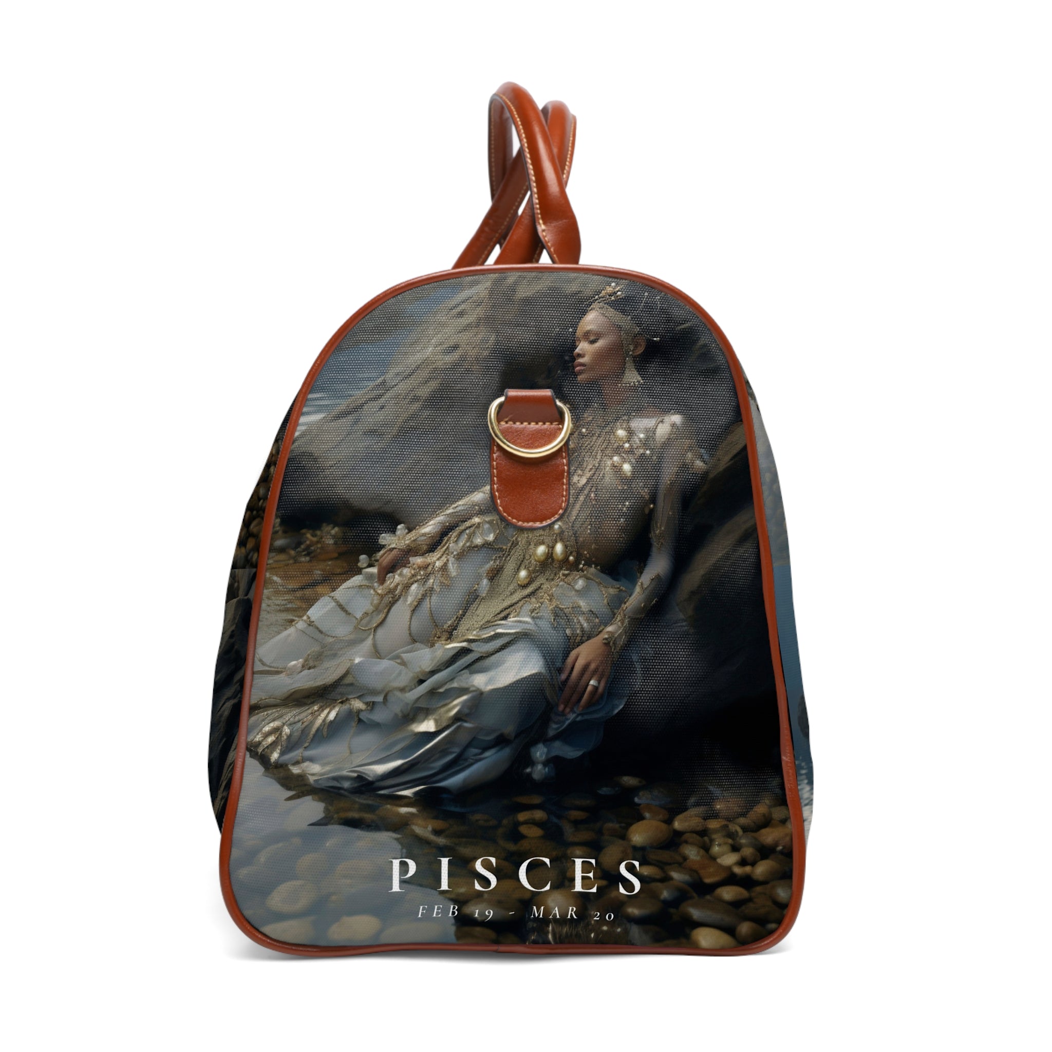 H.E.R. &quot;PISCES&quot;- Vegan Self-Expression Waterproof Travel Bag W/ Blk Kngdom Logo