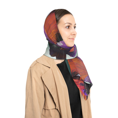 &quot;H.E.R&quot; (Heroism/Eagerness/Relevant)- Poly/Chiffon Scarf W/ Blk Kngdom Logo