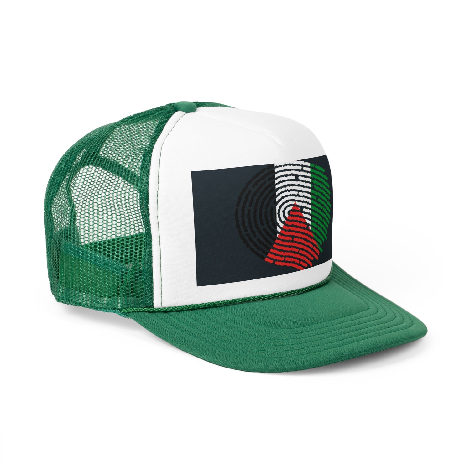 Palestine Lid &quot;Human Life Print&quot;- Unisex Trucker Cap W/ Blk Kngdom Logo