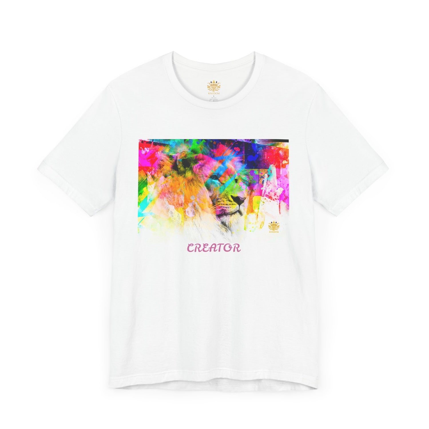 &quot;CREATOR&quot; Lion- Unisex Jersey Short Sleeve Tee W/ Kngdom Logo