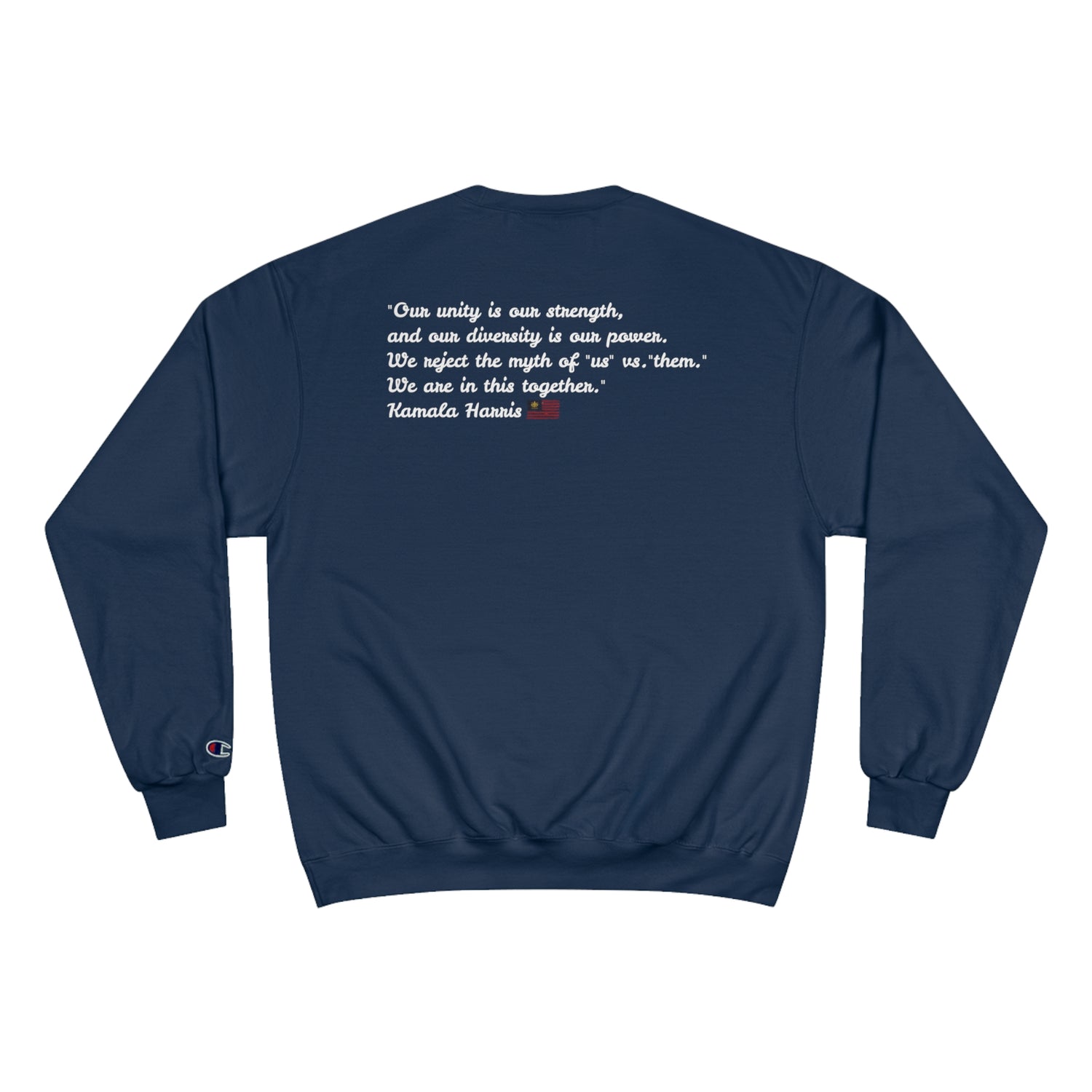 &quot;MADAM PRESIDENT 2024&quot;(QUOTE)- Unisex Champion Sweatshirt W/ Kngdom Logo