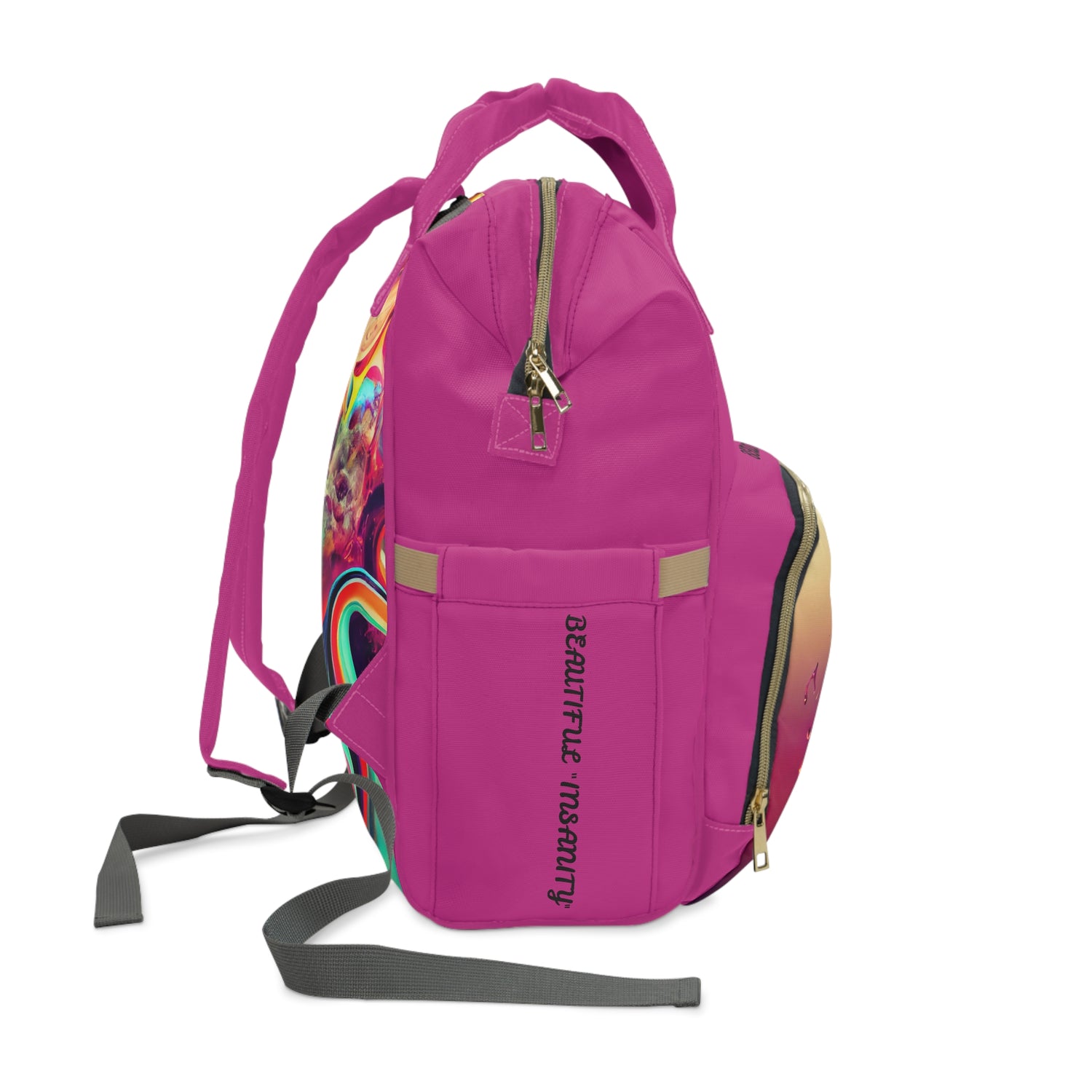 BEAUTIFUL &quot;INSANITY&quot;- Multifunctional Backpack W/ Blk Kngdom Logo