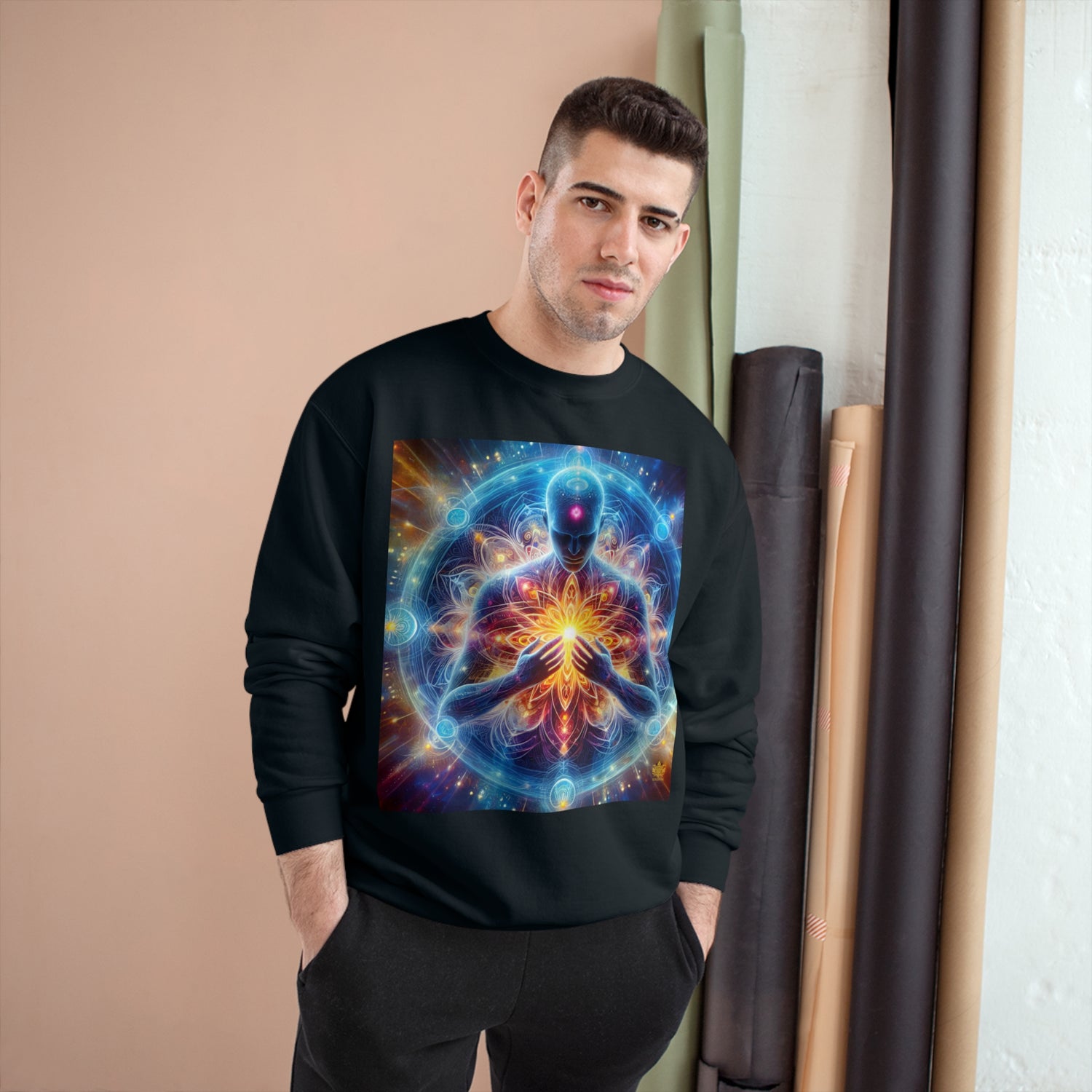 &quot;DIVINE ENERGY&quot;- Unisex Champion Sweatshirt W/ Kngdom Logo