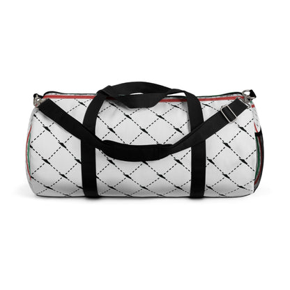 Keffiyeh World- &quot;PALESTINE IS GUCCI&quot;- Fitness Duffel Bag W/ Blk Kngdom Logo