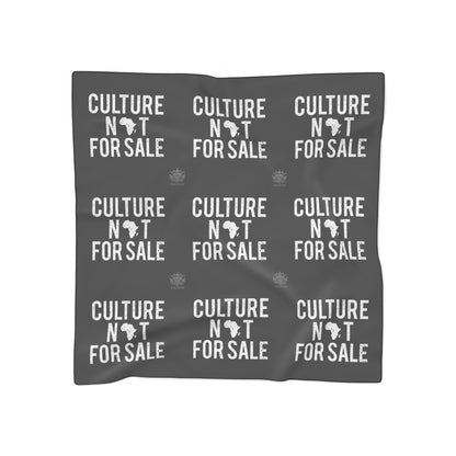 Kngdom &quot;DRIP&quot; (Culture Not For Sale)- Poly/Chiffon Scarf W/ Grey Kngdom Logo