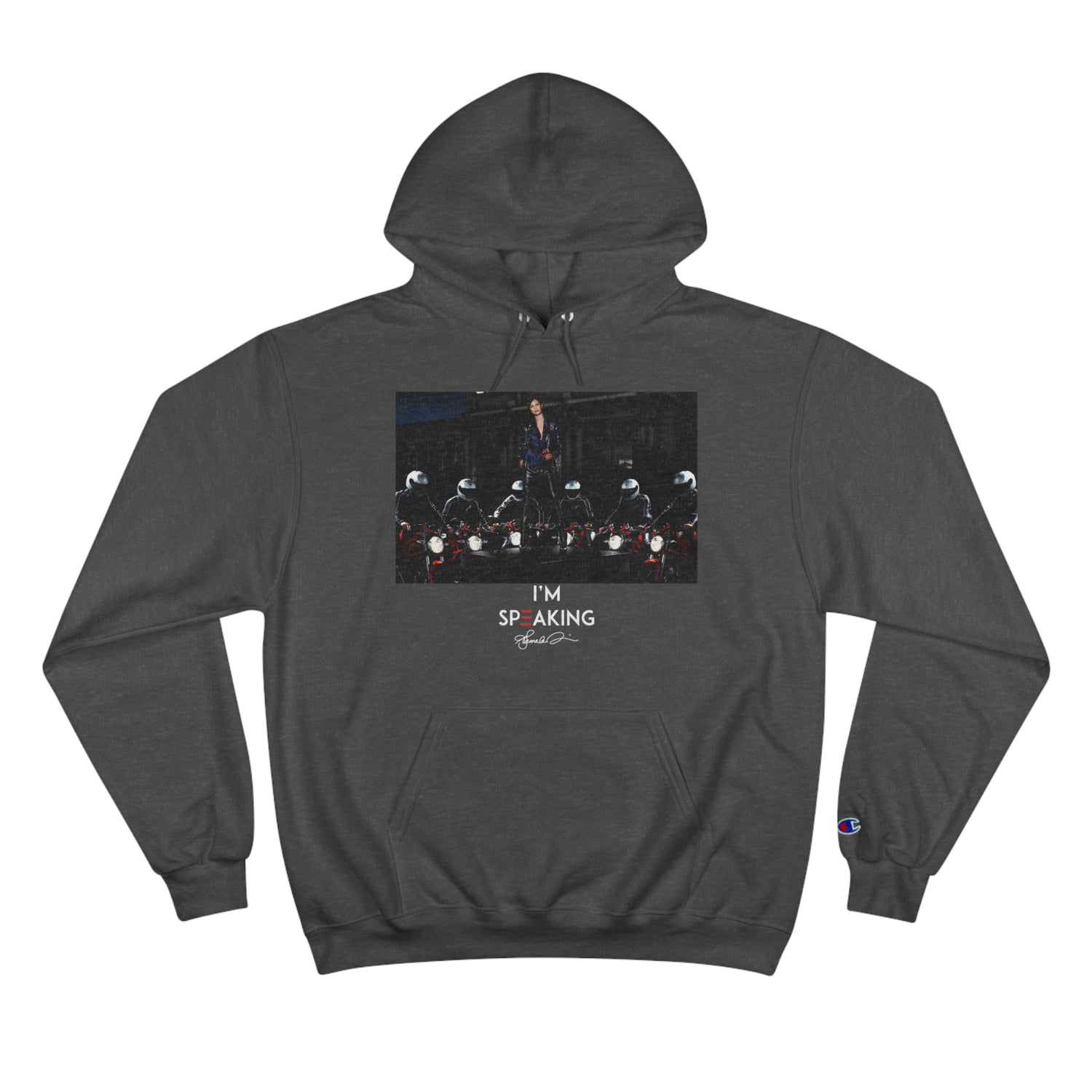 &quot;IM SPEAKING&quot; HARRIS 2024- Unisex Champion Hoodie W/ Kngdom Logo