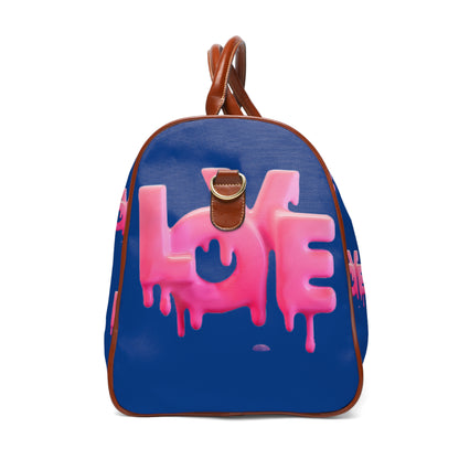 Kngdom &quot;DRIP&quot; (LOVE) - Vegan Leather Self-Expression Waterproof Travel Bag W/ Kngdom Logo