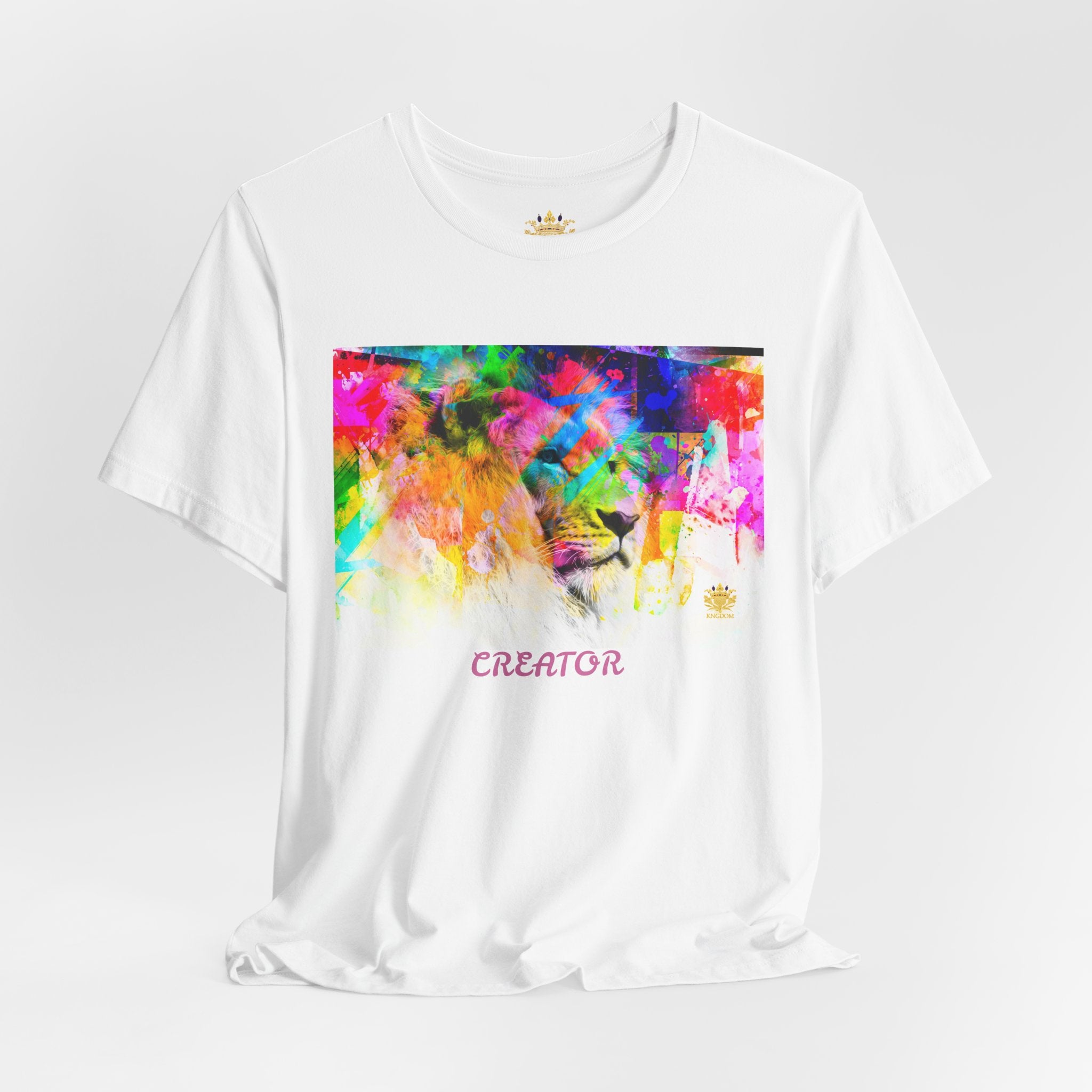 &quot;CREATOR&quot; Lion- Unisex Jersey Short Sleeve Tee W/ Kngdom Logo