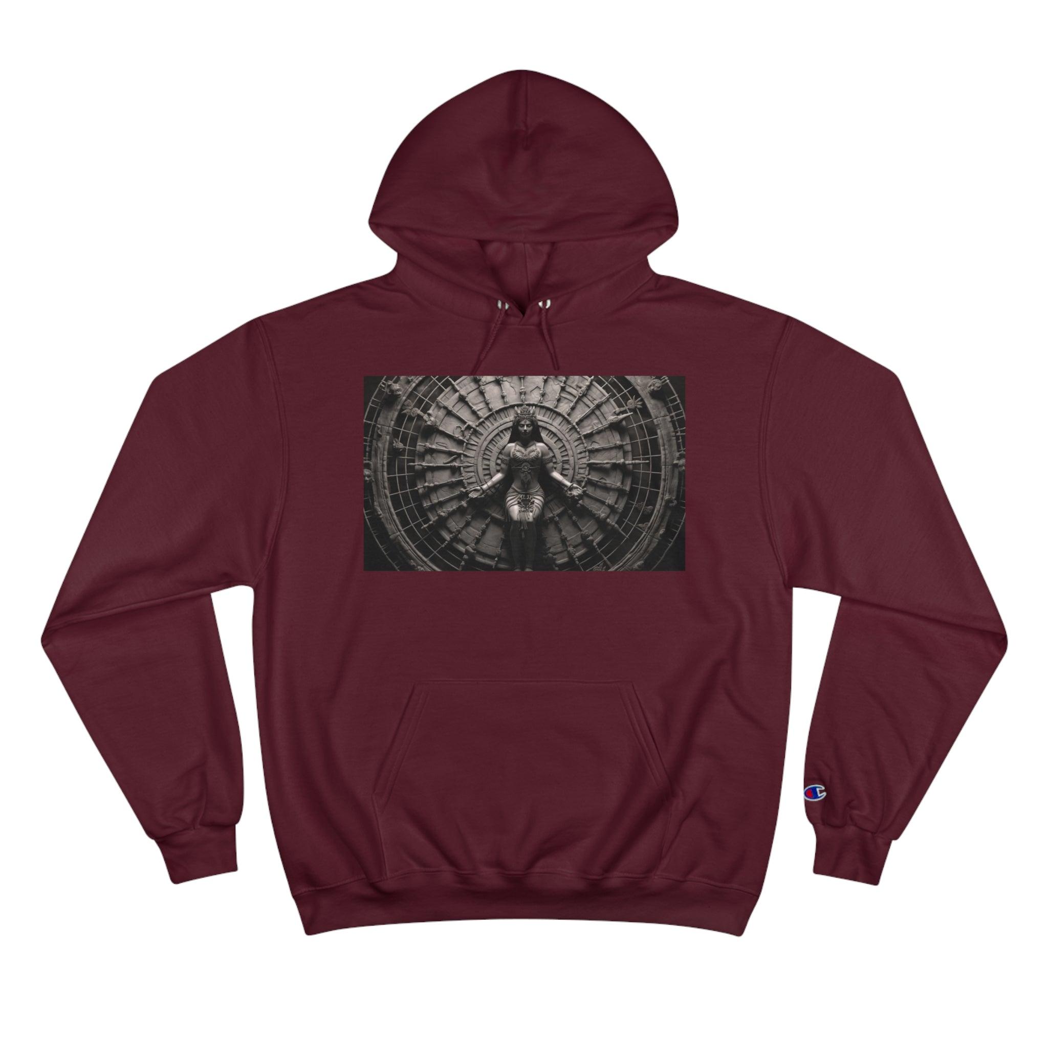 &quot;CHAKRA&quot;- Unisex Champion Hoodie W/ Blk Kngdom Logo