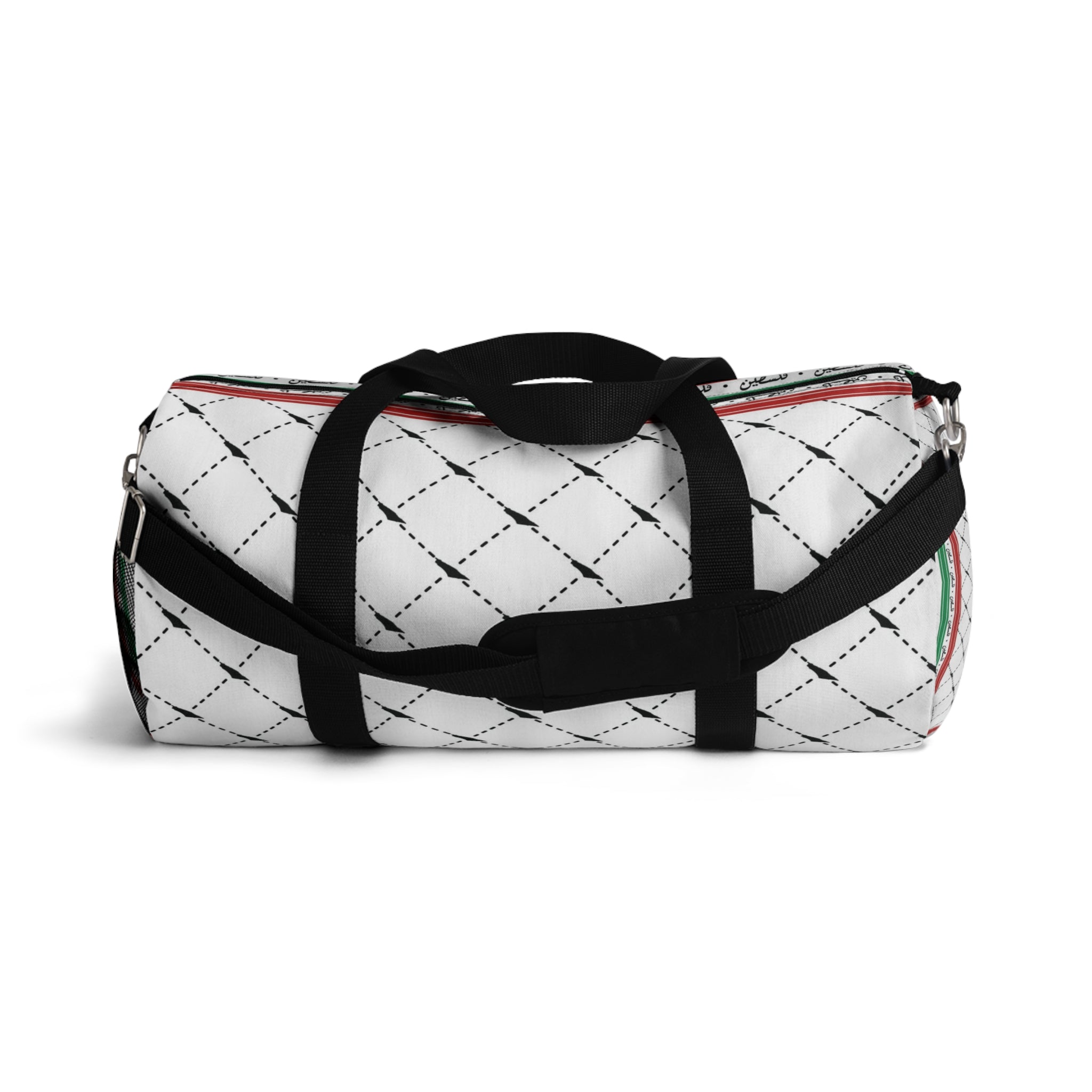 Keffiyeh World- &quot;PALESTINE IS GUCCI&quot;- Fitness Duffel Bag W/ Blk Kngdom Logo