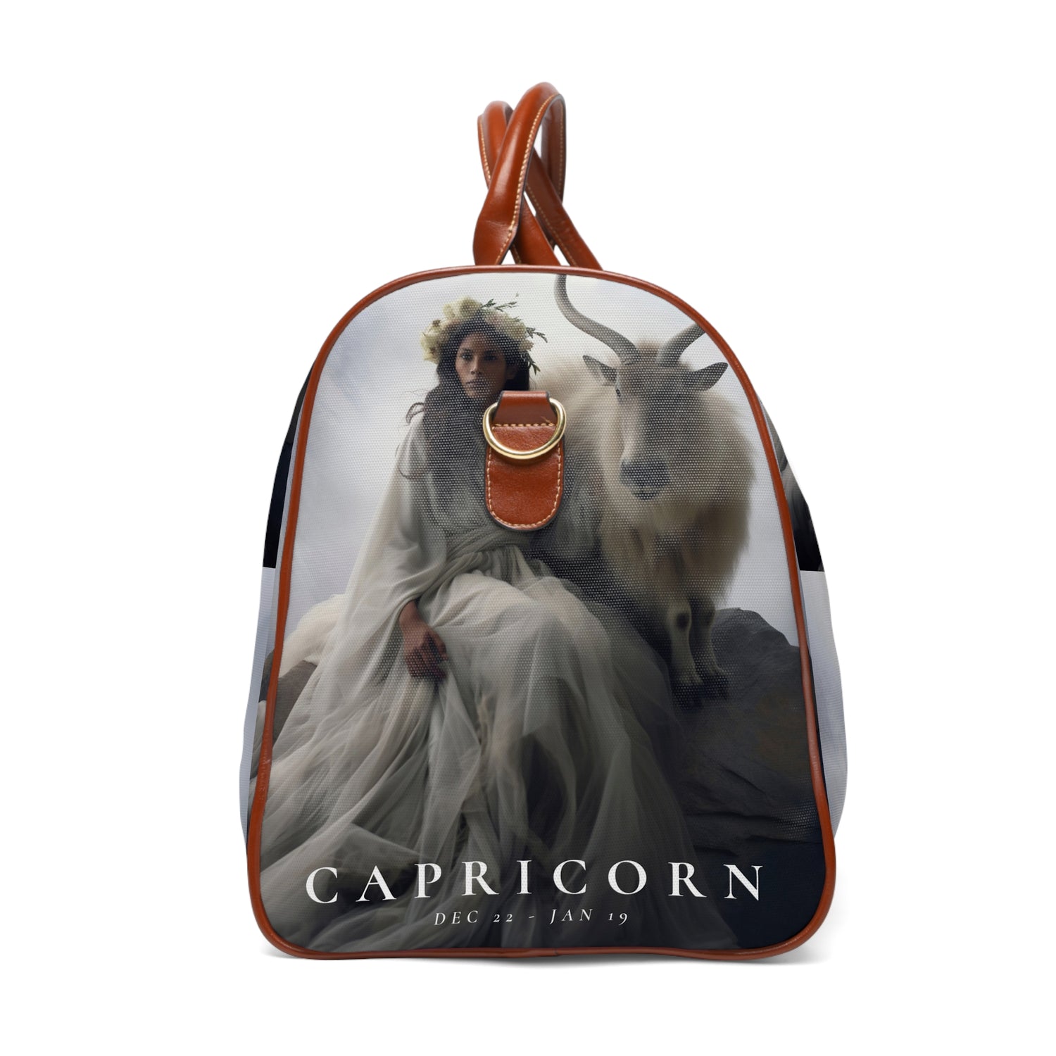 H.E.R &quot;CAPRICORN&quot;- Vegan Leather Self-Expession Waterproof Travel Bag W/ Blk Kngdom Logo