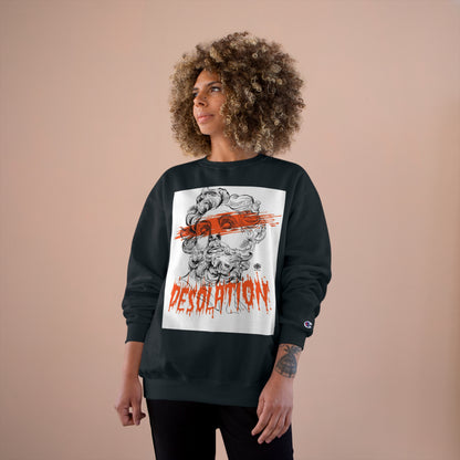 Kngdom &quot;DRIP&quot;- Unisex (DESOLATION) Champion Sweatshirt W/ Blk Kngdom Logo