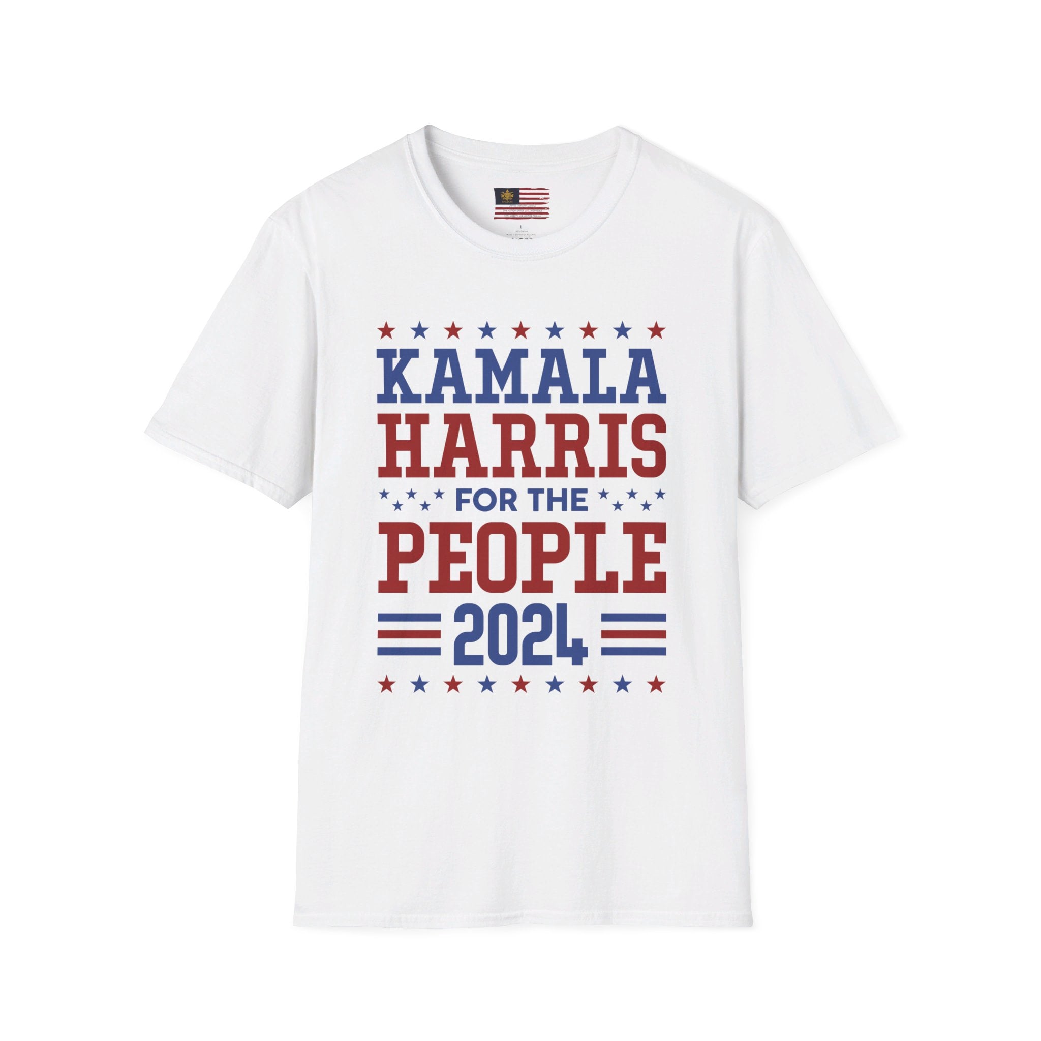 &quot;KAMALA HARRIS FOR THE PEOPLE 2024&quot;(QUOTE)- Unisex Softstyle T-Shirt W/ Kngdom Logo