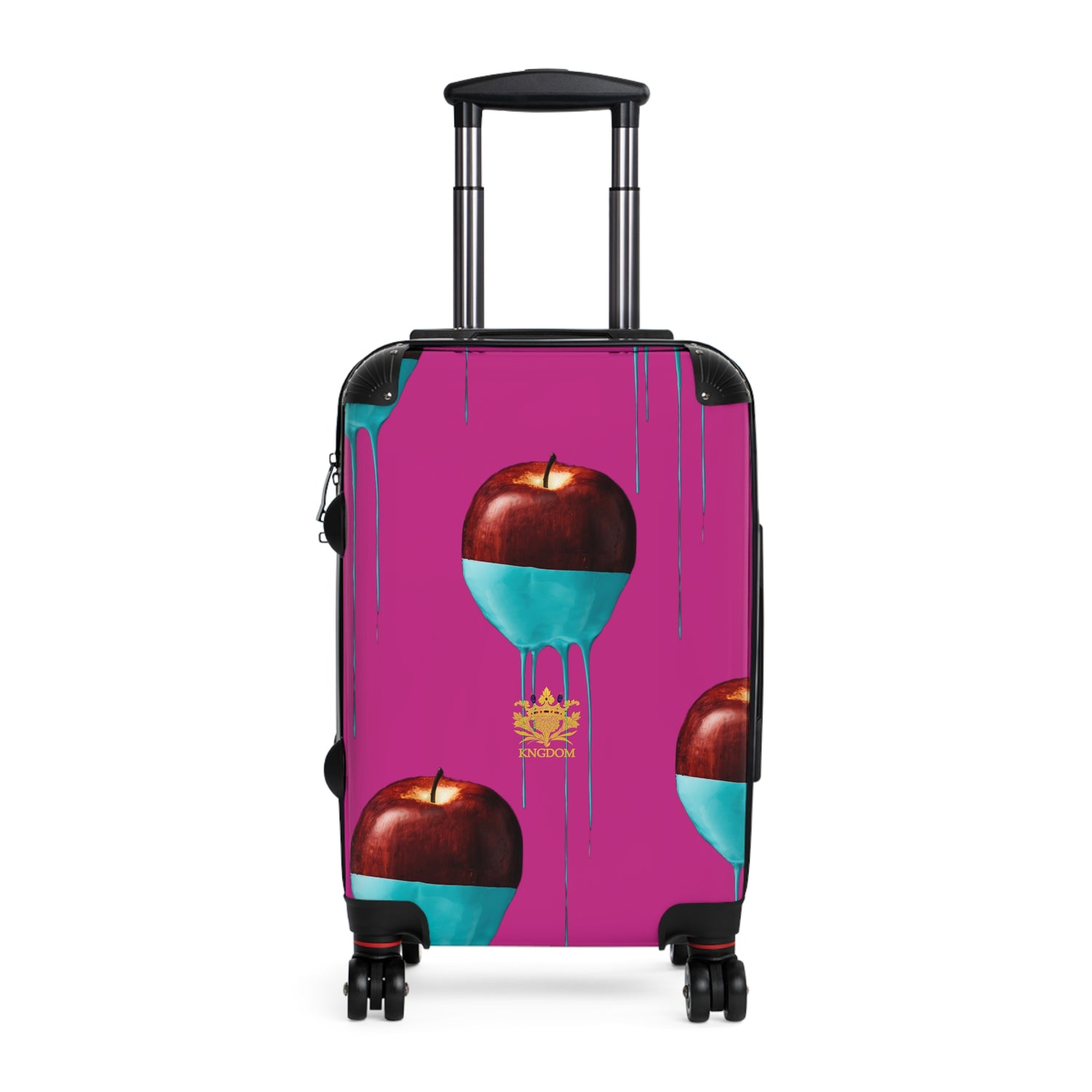 Kngdom APPLE &quot;DRIP&quot;- Dark Pink Suitcases W/Kngdom Logo (Small/Med)