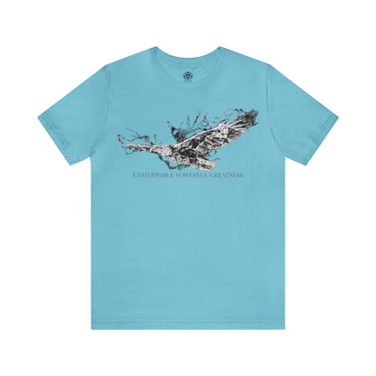 The Isaiah 40:31- Unstoppable/Powerful/Greatness (EAGLE)- Unisex Jersey Short Sleeve Tee (Back Side &quot;KNGDOM&quot; Letter Print)