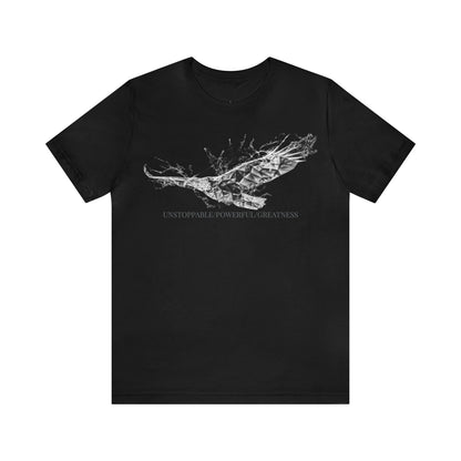 The Isaiah 40:31- Unstoppable/Powerful/Greatness (EAGLE)- Unisex Jersey Short Sleeve Tee (Back Side &quot;KNGDOM&quot; Letter Print)