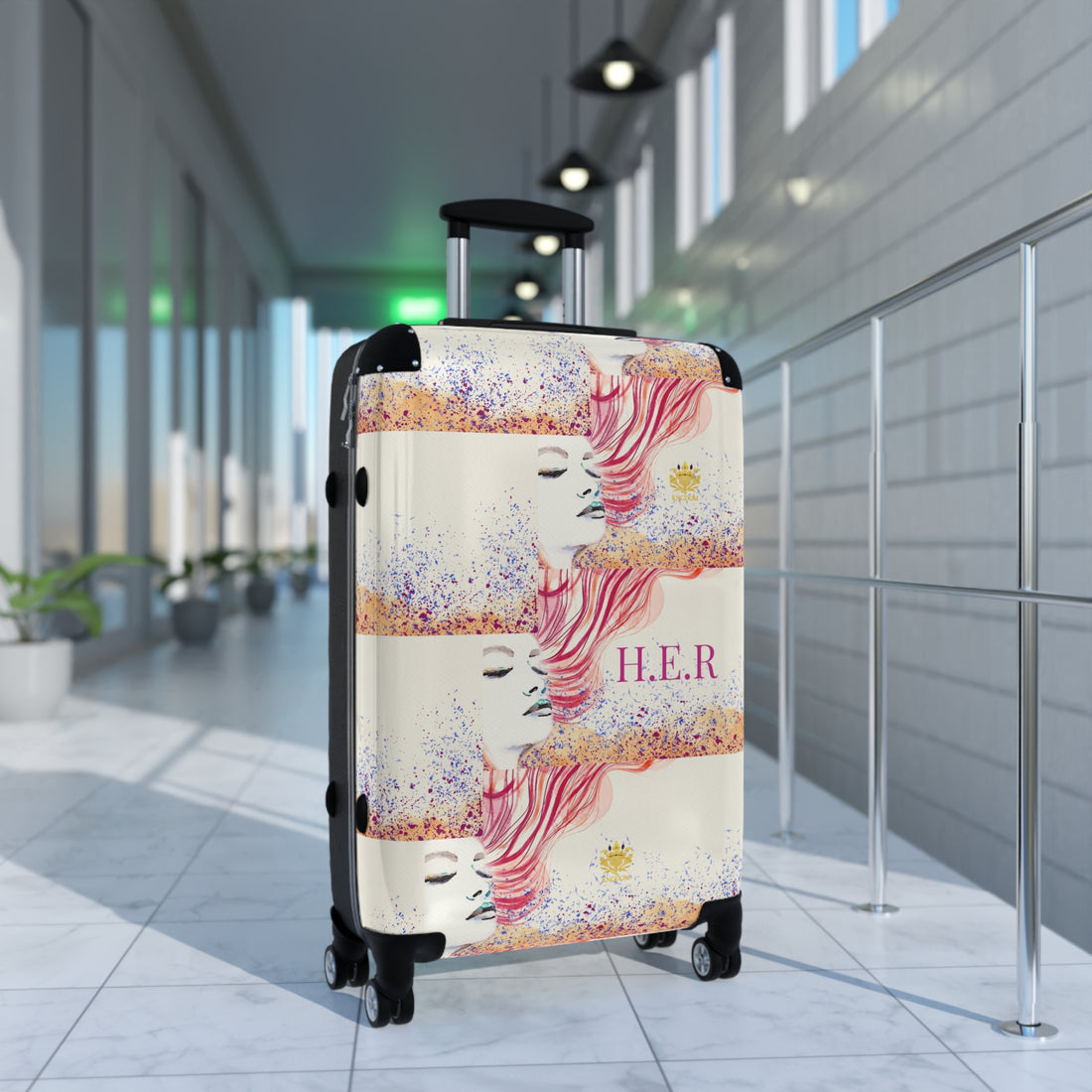 &quot;H.E.R&quot; (Heroism/Eagerness/Relevant)- Small/Med/Large Suitcase W/ Kngdom Logo