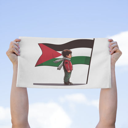 &quot;HABIBI/HABIBTI Of PALESTINE&quot;- Rally Towel W/ Blk Kngdom Logo