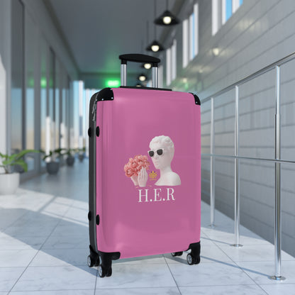 &quot;H.E.R&quot; (Heroism/Eagerness/Relevant)- Small/Med/Large Suitcases W/ Kngdom Logo