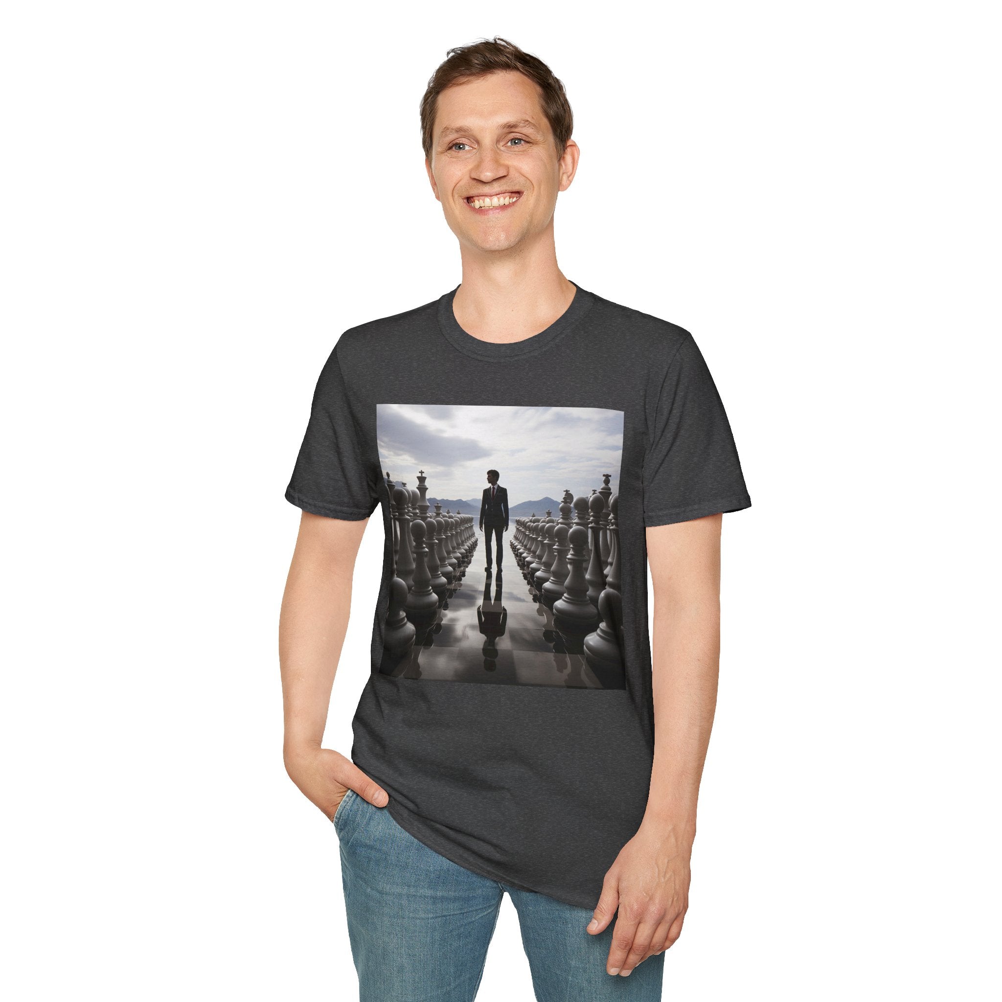 &quot;CHECKMATE&quot;: camiseta de estilo suave para hombre con logotipo de Kingdom 