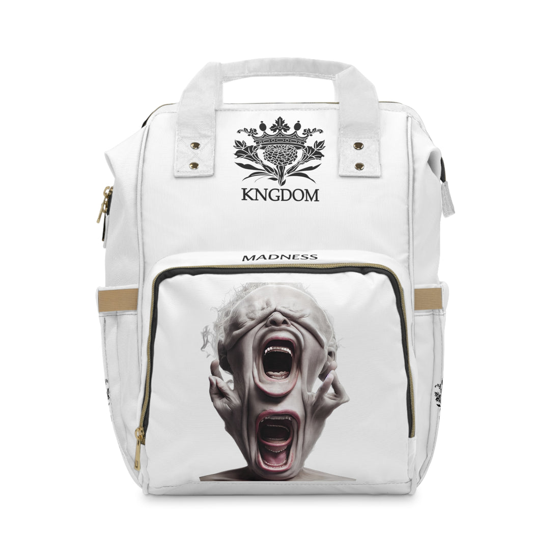 MADNESS &quot;INSANITY&quot;- Multifunctional Diaper Backpack W/ Blk Kngdom Logo