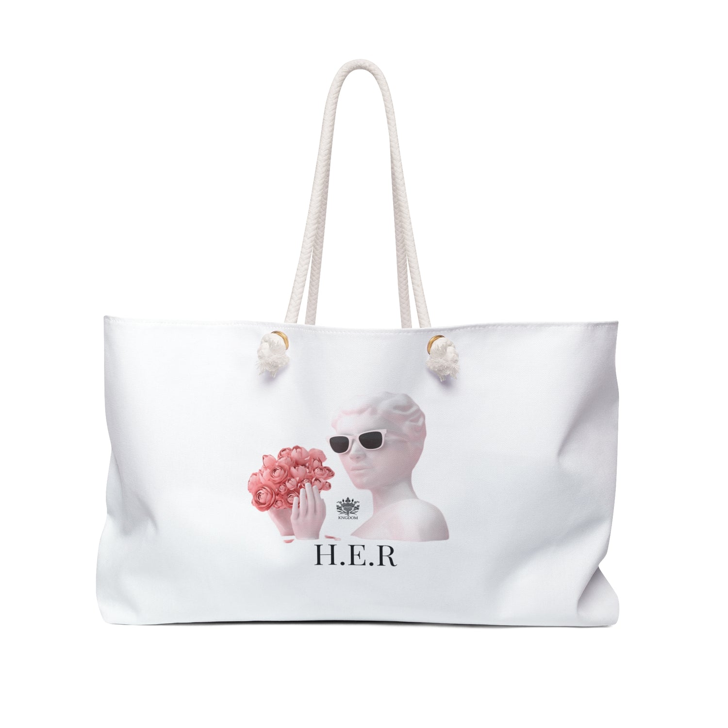 &quot;H.E.R&quot; (Heroism/Eagerness/Relevant)- Weekender Bag W/ Blk Kngdom Logo